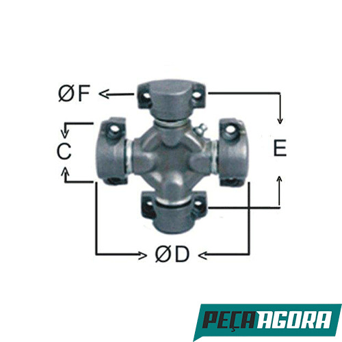 CRUZETA CARDAN UNF ALLIS CHALMERS  CLARK/MICHIGAN  HYSTER  (944862)
