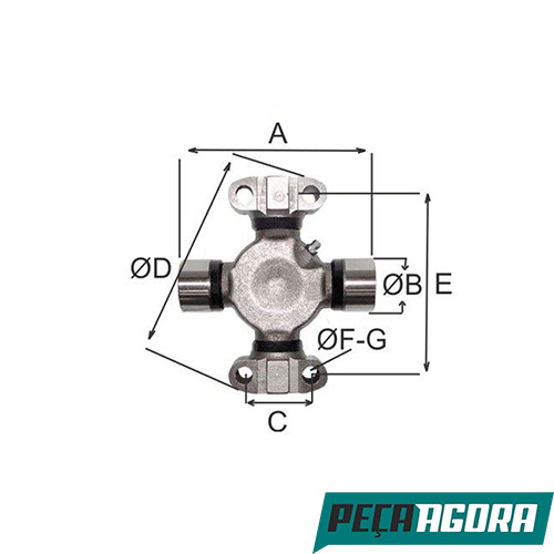 CRUZETA CARDAN MULLER (WABCO) TRATOR 120CD/W120 (170601950989)