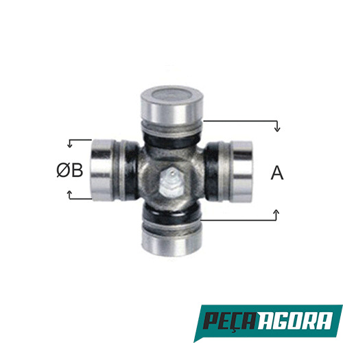 CRUZETA CARDAN A 38,80 B 24,60 TEREX PA CARREGADEIRA 72-51  (9298976)