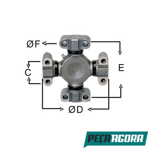 CRUZETA CARDAN ALLIS CHALMERS  FIAT ALLIS (66300107)
