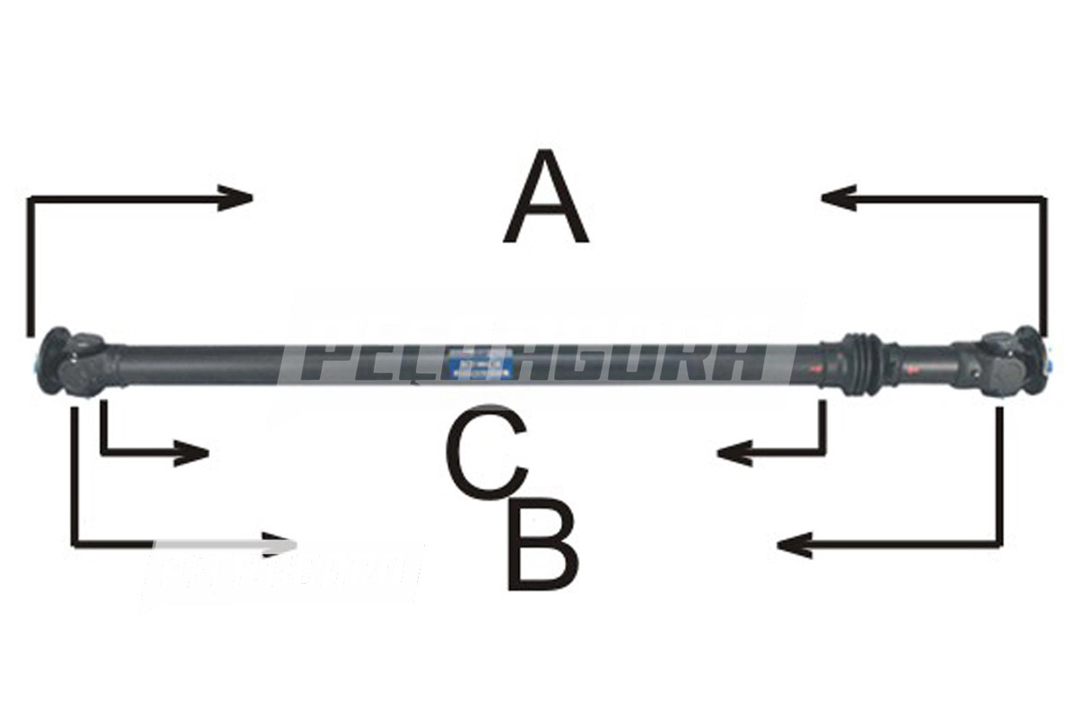 CARDAN COMPLETO 1610MM VALTRA 1280-R 1280-RGII 1580 1780 1780-GII (80752800)