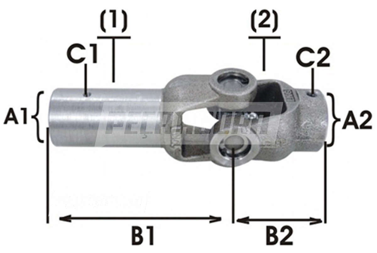 JUNTA BASCULANTE  TERMINAL C CHAVETA 6,40MM (L28125)