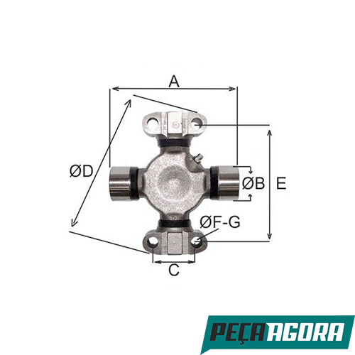 CRUZETA CARDAN FIAT ALLIS  J.I.CASE (3603881)