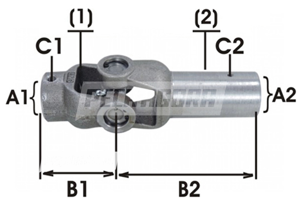 JUNTA BASCULANTE  TERMINAL C CHAVETA 6,40MM (L28136)