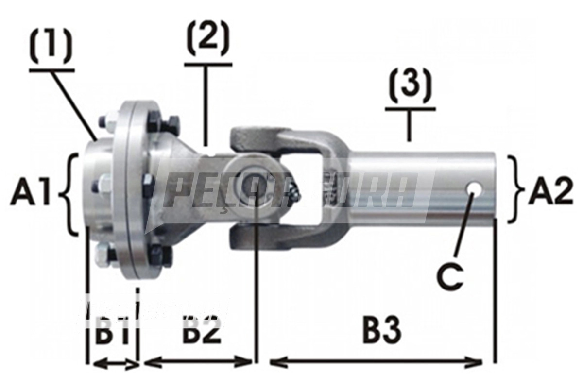 JUNTA BASCULANTE  FLANGE S CHAVETA (L28190-L28190)