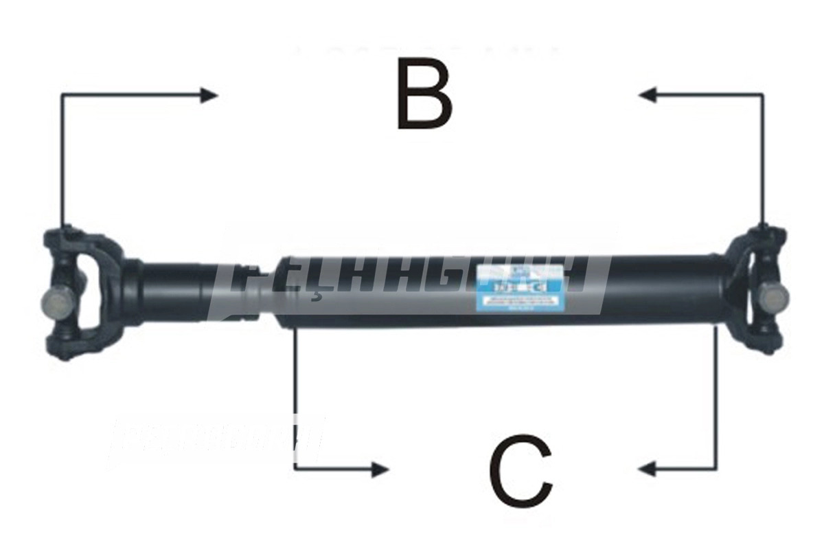 CARDAN COMPLETO TRASEIRO 1265MM VW WORKER 31310 2004 A 2018  (2U0521107G)
