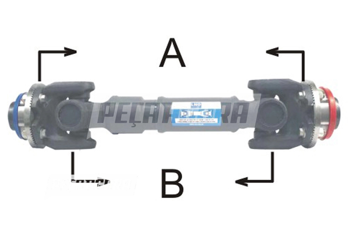 CARDAN ENTRE EIXO COMPLETO PARA SCANIA SERIE 4 5 124 CRUZETA 5-12072X CZ-277 (L4