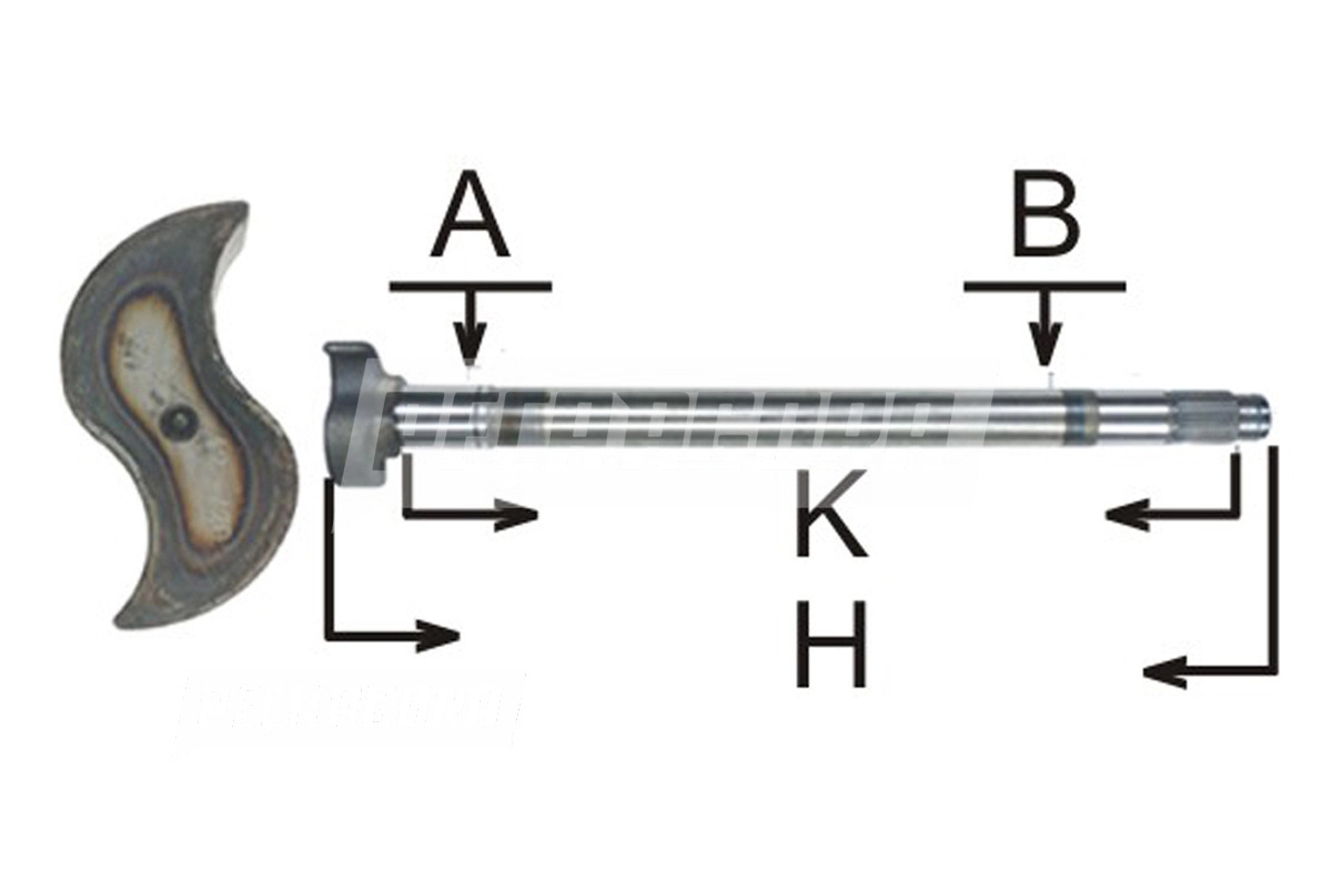 EIXO EXPANSOR 'S' FREIO AR TRASEIRO LE 26 ESTRIAS MB 1630 1924 1933 1935 1941 20