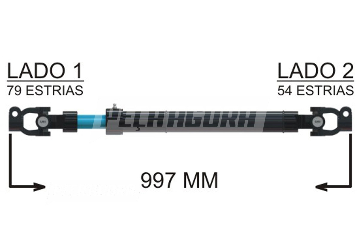 COLUNA DIRECAO COMPLETA 997MM MB 714C 914C MERCEDES BENZ (6884600209,)