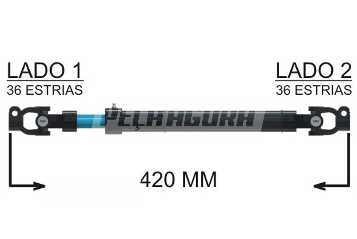 COLUNA DIRECAO COMPLETA 420MM AGRALE 1600 1800 1988 A 1994 (6006007040000)