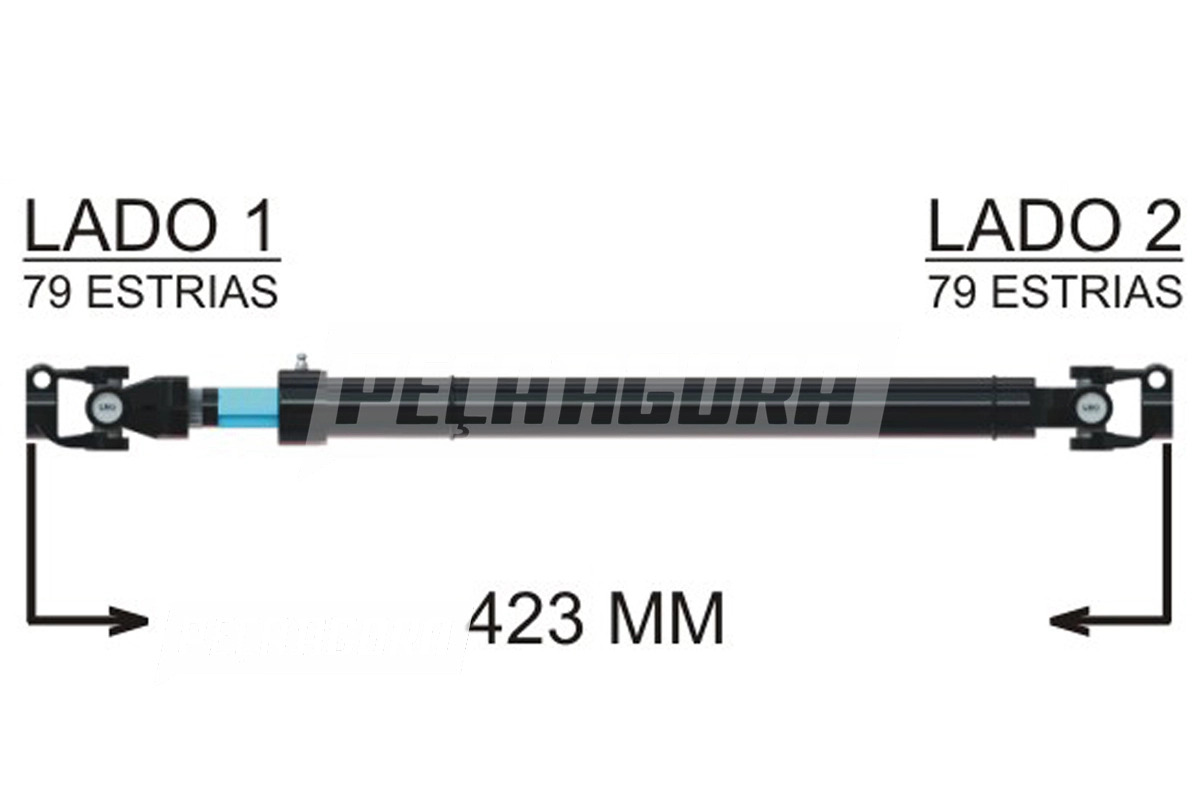 COLUNA DIRECAO COMPLETA 423MM MB O500 1998 A 2015 MERCEDES BENZ (6344600509,)