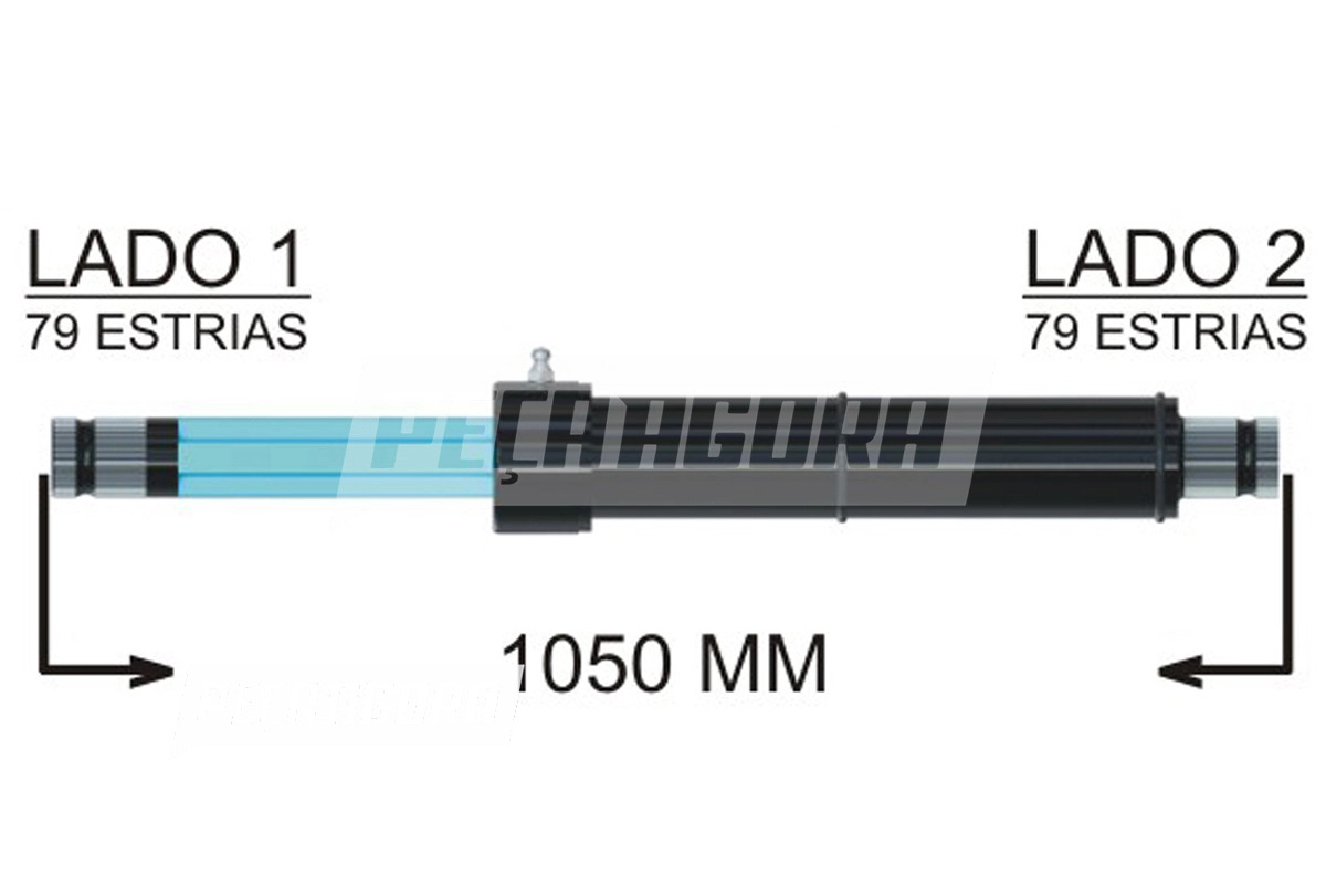 COLUNA DIRECAO COMPLETA 1050MM VOLVO NL10 NL12 1989 A 2006  (8124194,|)