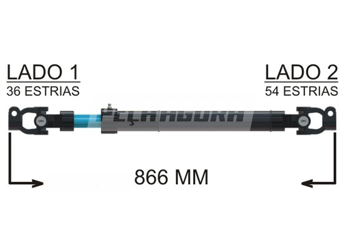 COLUNA DIRECAO COMPLETA 866MM AGRALE MA 9.2 (6010007016002)
