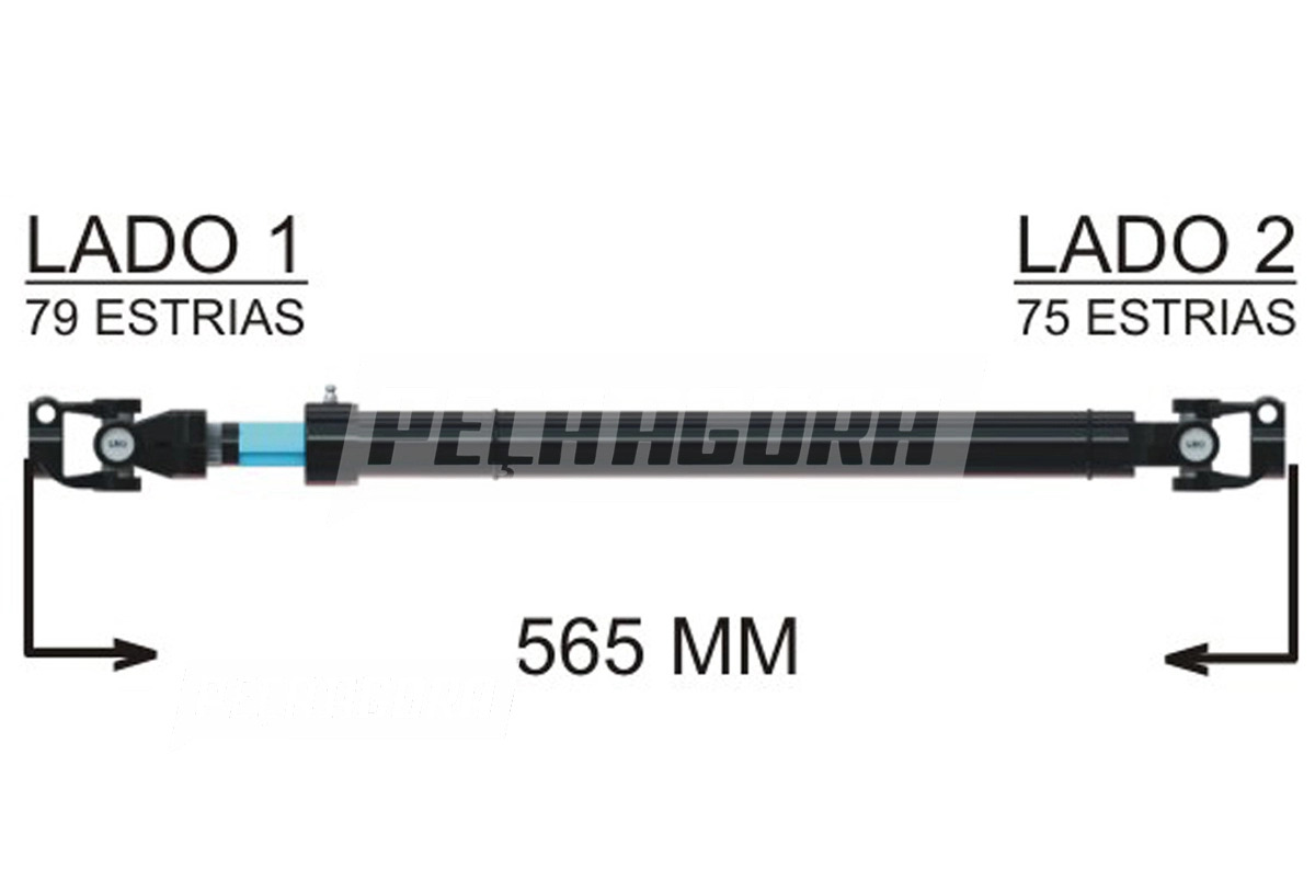 COLUNA DIRECAO COMPLETA 565MM VOLVO VM210 VM240 VM260 VM310 (20865020,)