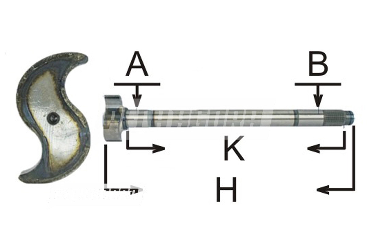 EIXO EXPANSOR 'S' FREIO AR TRASEIRO LD 28 ESTRIAS CARRETAS FREIO TUBE (251000148