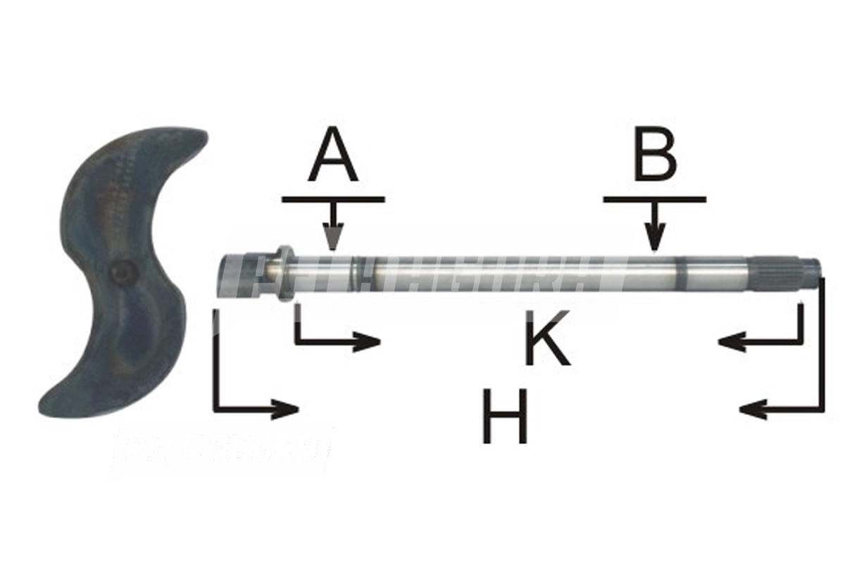 EIXO EXPANSOR 'S' FREIO AR TRASEIRO LE 24 ESTRIAS FORD 712C 815E VW 8150OD 8150E