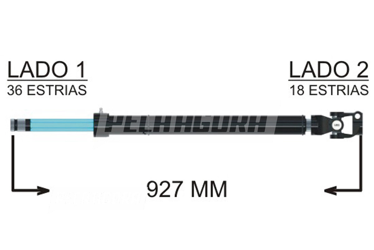 COLUNA DIRECAO COMPLETA 927MM FORD PITBULL F12000 F14000 F16000  (1C35-3E751-AA)