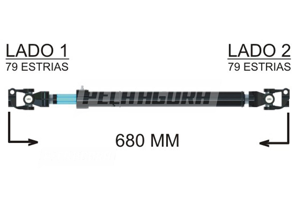 COLUNA DIRECAO COMPLETA 680MM PARA SCANIA K113 1993 A 1994 (1678320)