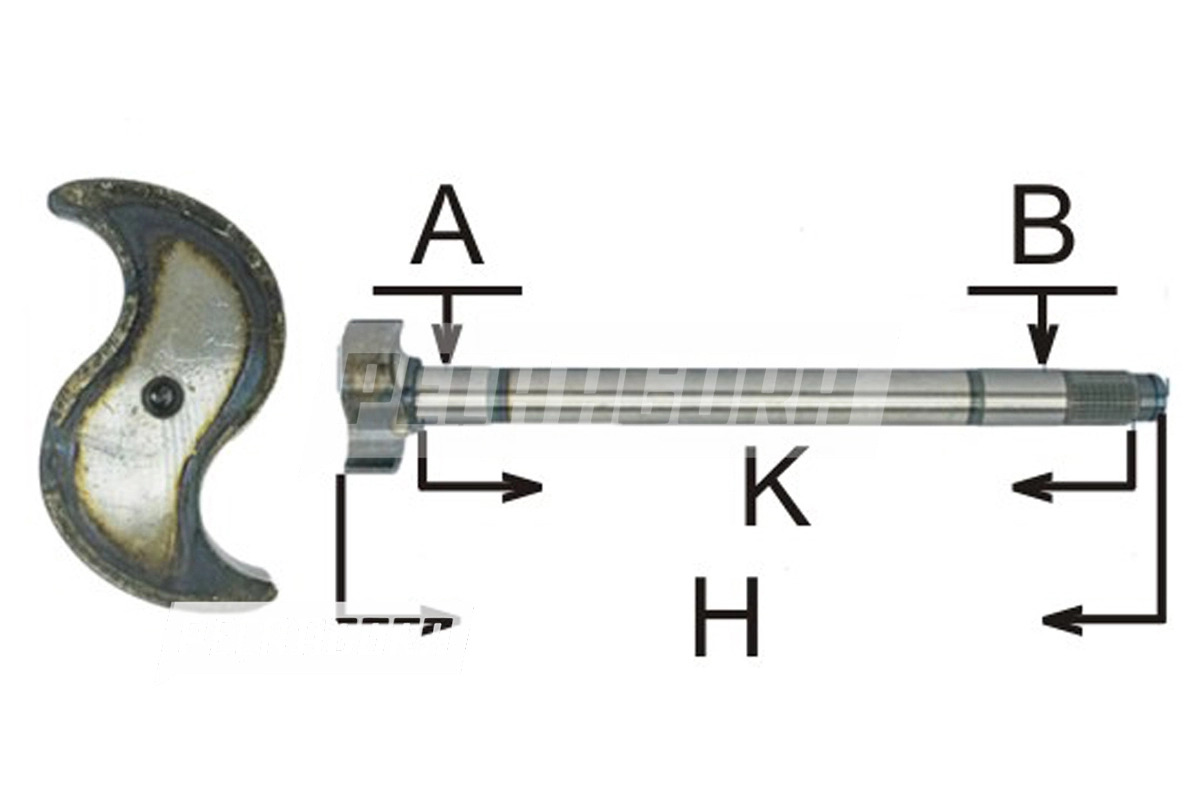 EIXO EXPANSOR 'S' FREIO AR TRASEIRO LE 28 ESTRIAS CARRETAS FREIO TUBE (251000149