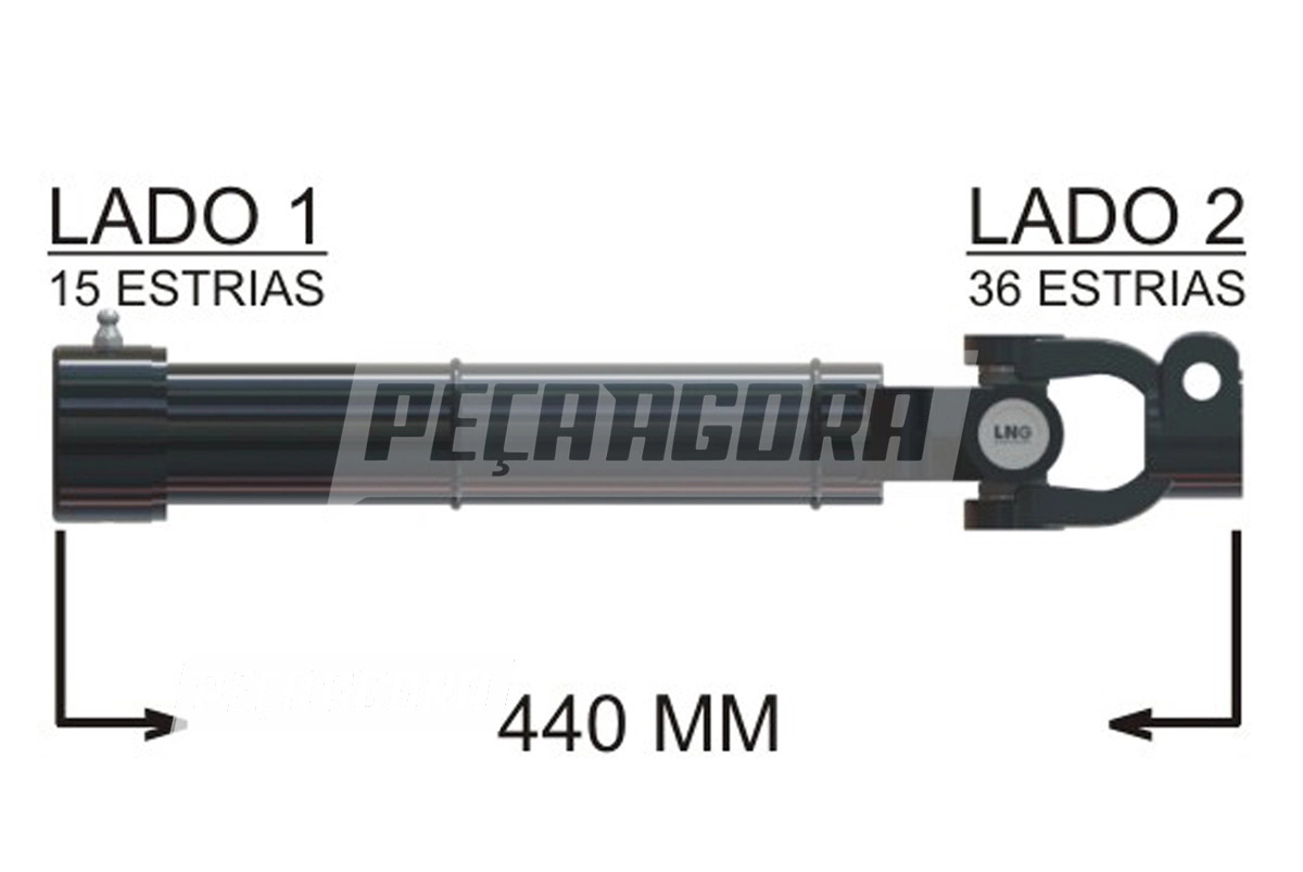 COLUNA DIRECAO PARCIAL 440MM VW 7100 8100 8140CO L80 (2RD415721,|)