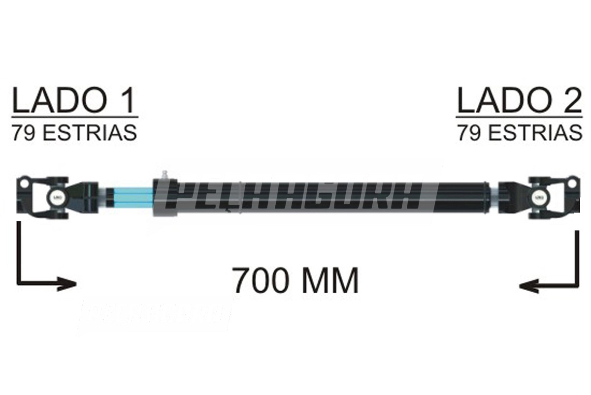 COLUNA DIRECAO COMPLETA 700MM MB OH1625 OH1628 OH1636 MERCEDES BENZ (3824607509,