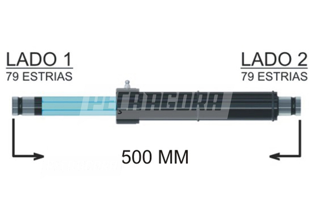 COLUNA DIRECAO COMPLETA 500MM VOLVO F10 F12 F16 FL10 (9955142)