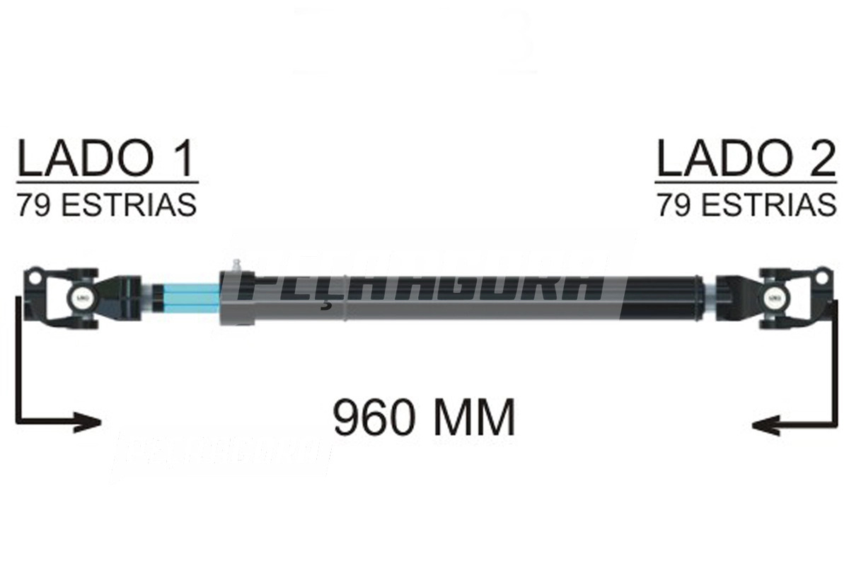 COLUNA DIRECAO COMPLETA 960MM MB O500 2005 A 2015 OF1721 2012 A 2015 (6344600049