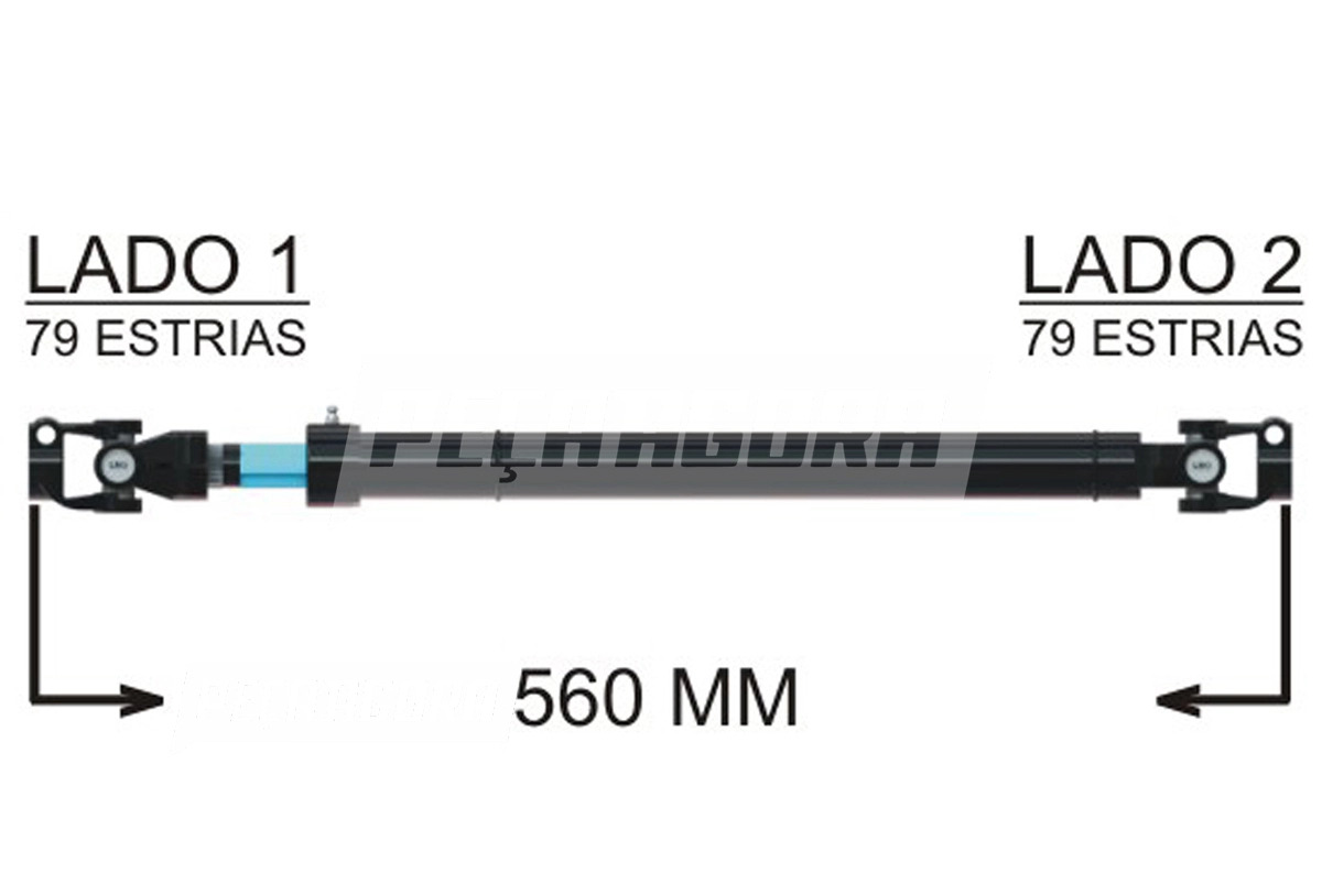 COLUNA DIRECAO COMPLETA 560MM VOLVO B11R B7R B9S (20722943)