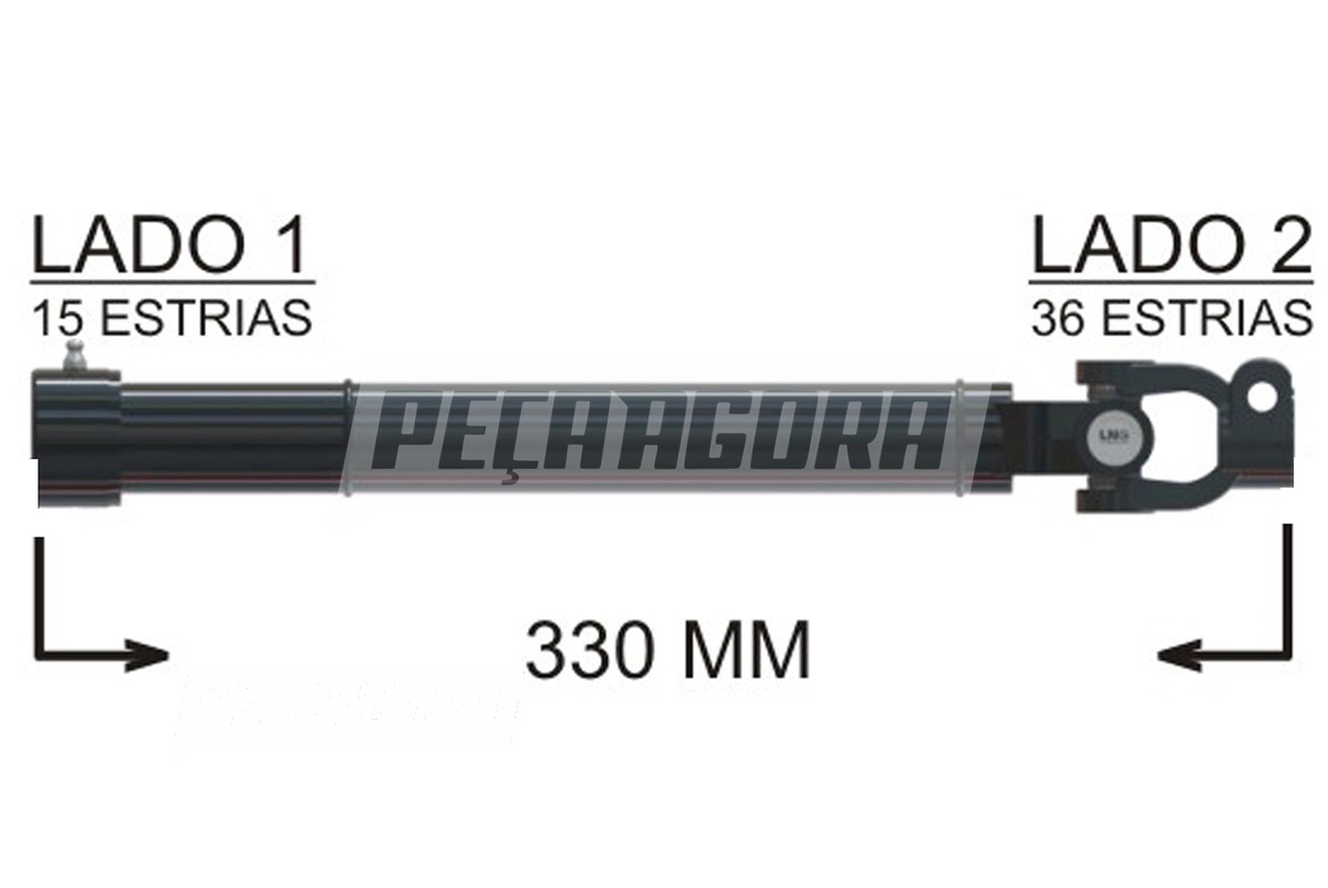 COLUNA DIRECAO PARCIAL 330MM VW WORKER 31260 8120 8150 9150 8120OD 8150OD 9150OD