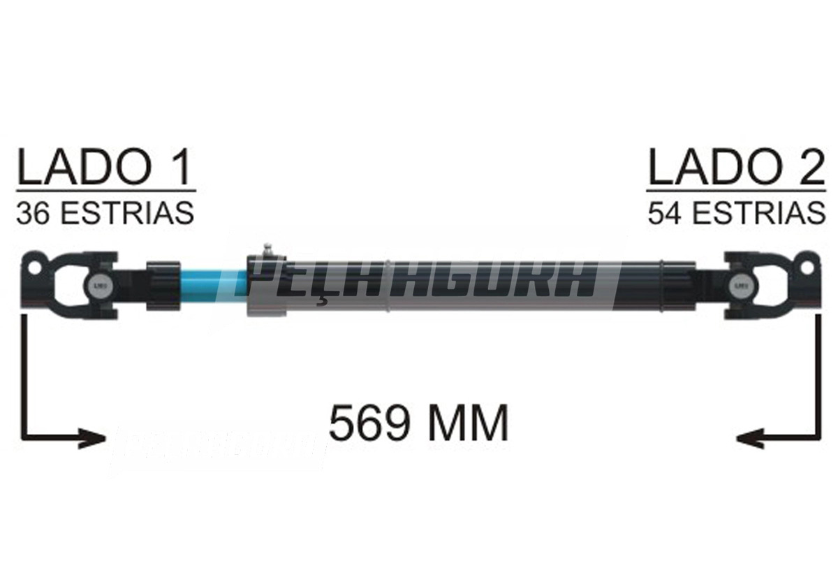 COLUNA DIRECAO COMPLETA 569MM AGRALE V5 V6 V8 2008 A 2013 (6013007027003,|)