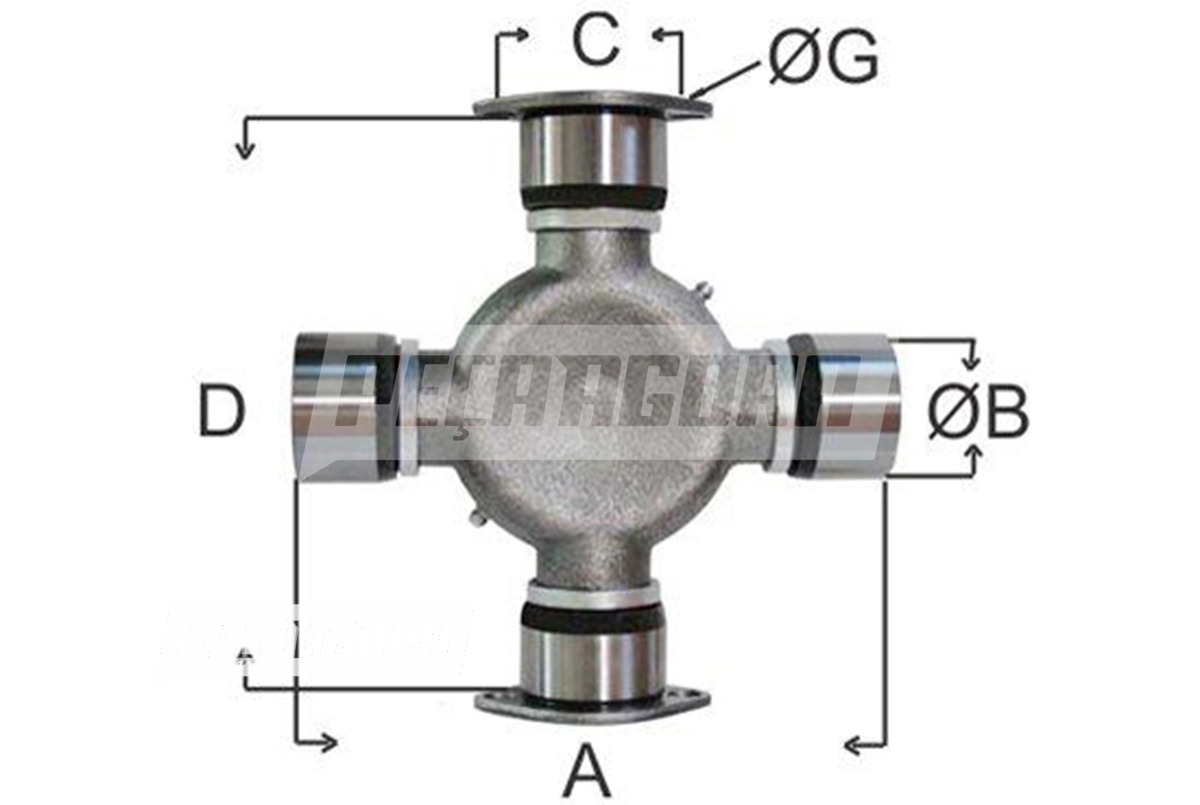 CRUZETA CARDAN CZ-272 FORD 2831 2932E 4030 VW 40300 18310 31310 VOLVO B10R B7R (