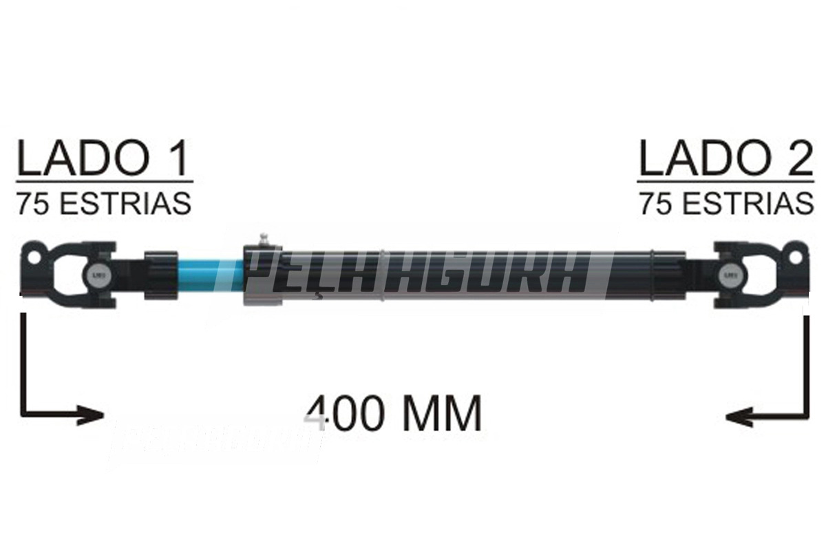 COLUNA DIRECAO COMPLETA 400MM PARA SCANIA K112 1983 A 1992 (526953)