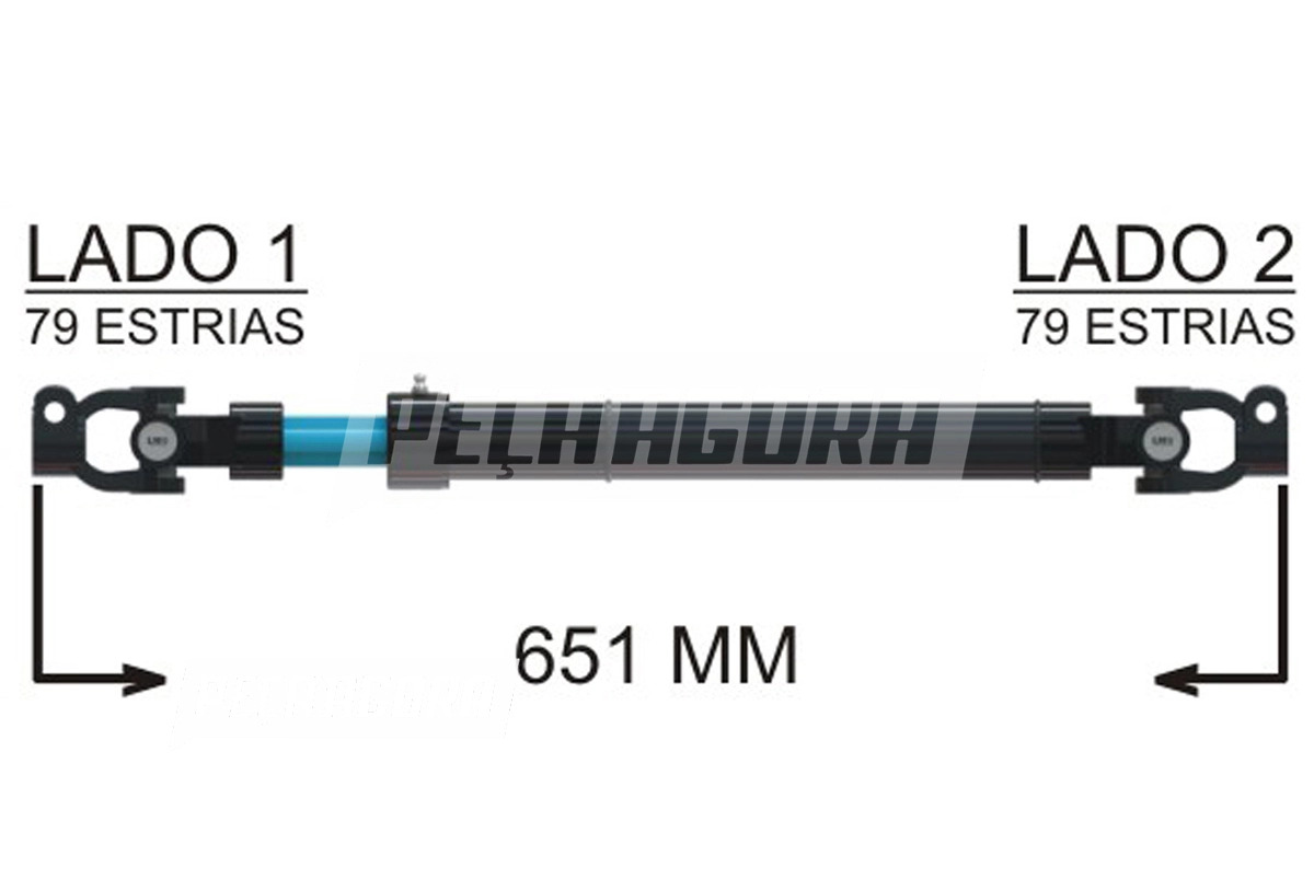 COLUNA DIRECAO COMPLETA 651MM PARA IVECO HI-WAY STRALIS TRAKKER NOVO STRALIS NOV