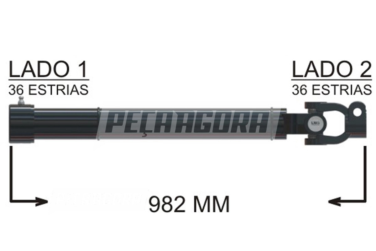 COLUNA DIRECAO COMPLETA 982MM VW DELIVERY 8150E 9150E (2P0415065,|)
