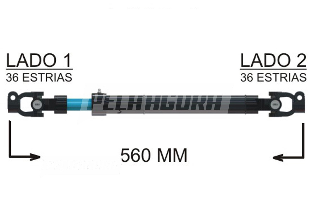 COLUNA DIRECAO COMPLETA 560MM VW 13130 7110S 790 11130 (T00415721,|)