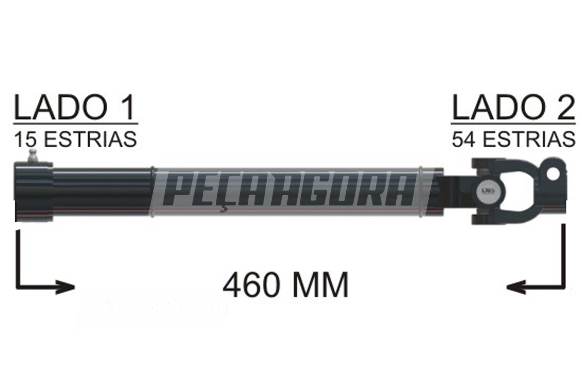 COLUNA DIRECAO PARCIAL 460MM MB ACCELO 1016C 2012 A 2015 915C 2003 A 2012 (97946