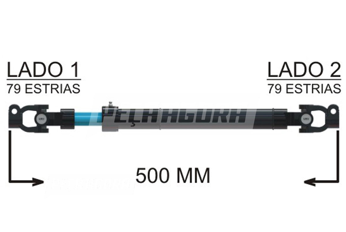 COLUNA DIRECAO COMPLETA 500MM VOLVO B11R B9S B7R 1998 A 2011 (20722942)