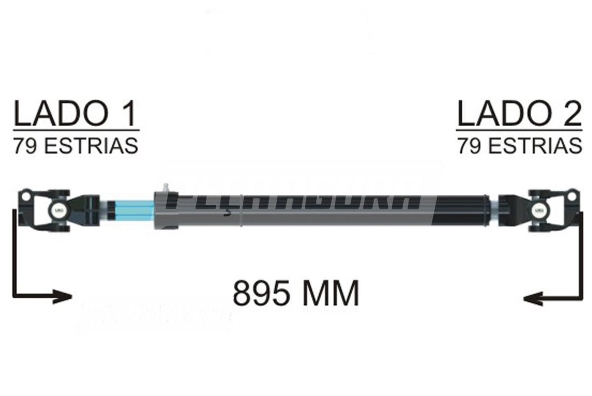 COLUNA DIRECAO COMPLETA 895MM VOLVO FH12  (20777165,)