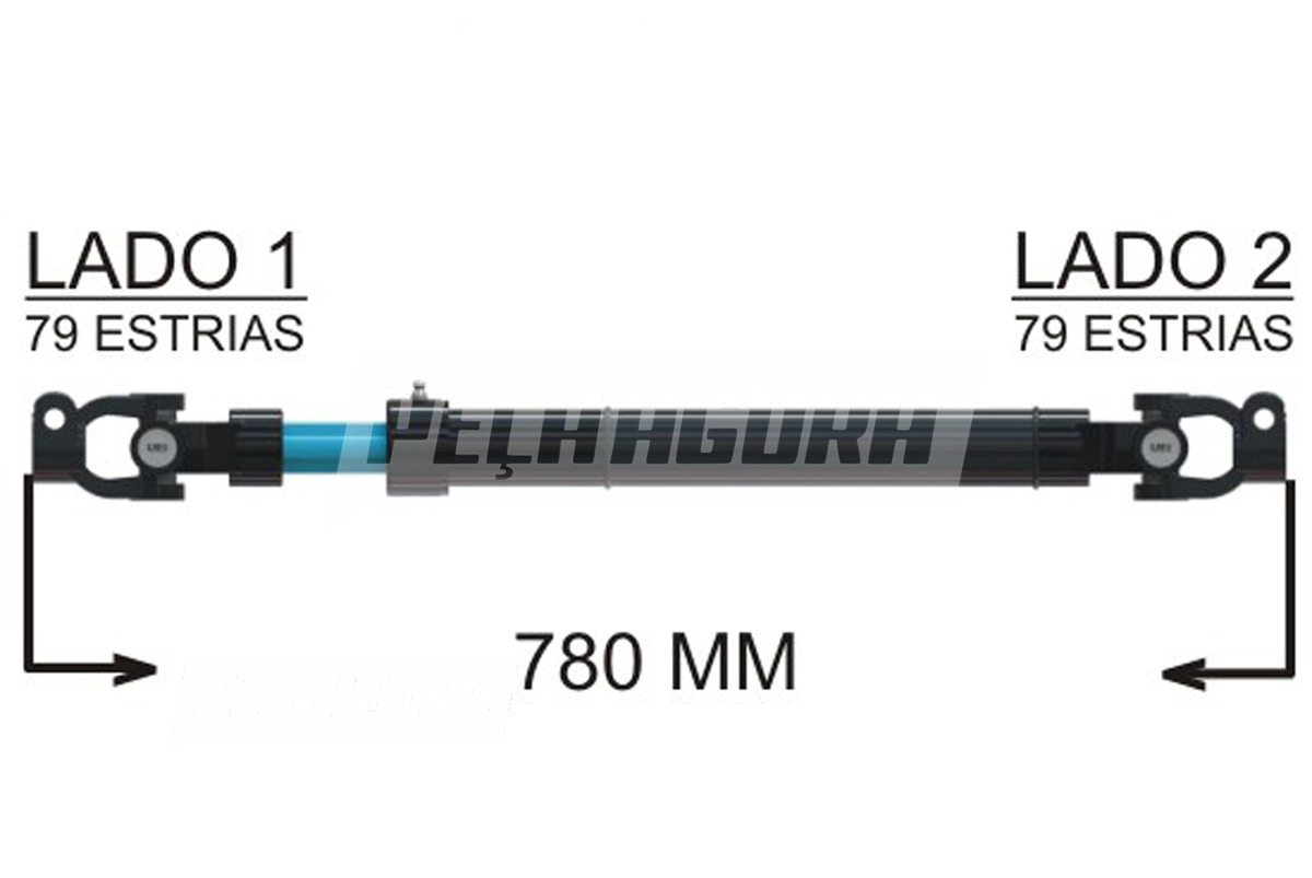 COLUNA DIRECAO COMPLETA 780MM MB OF1721 OF1722 OF1724 O500 1998 A 2012 (38246000