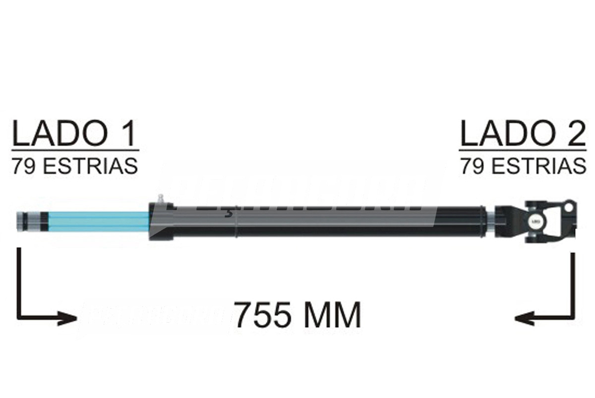 COLUNA DIRECAO COMPLETA 755MM MB 1218L 1414LK 1418E 1418L 1614L 1614LK 1618L 162