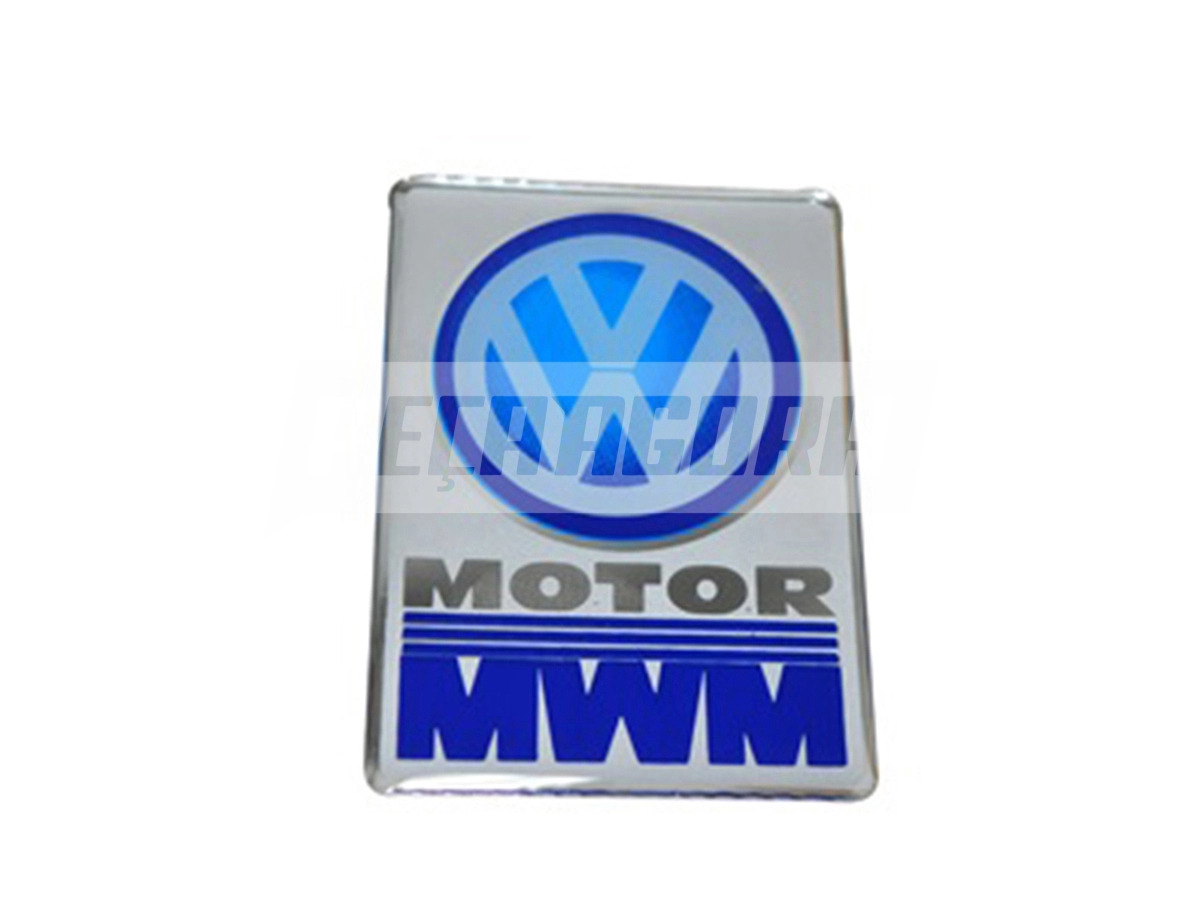 EMBLEMA COLANTE LATERAL MWM VW S2000 8120 8150 13150 13180 15180 17210 / BUS2000