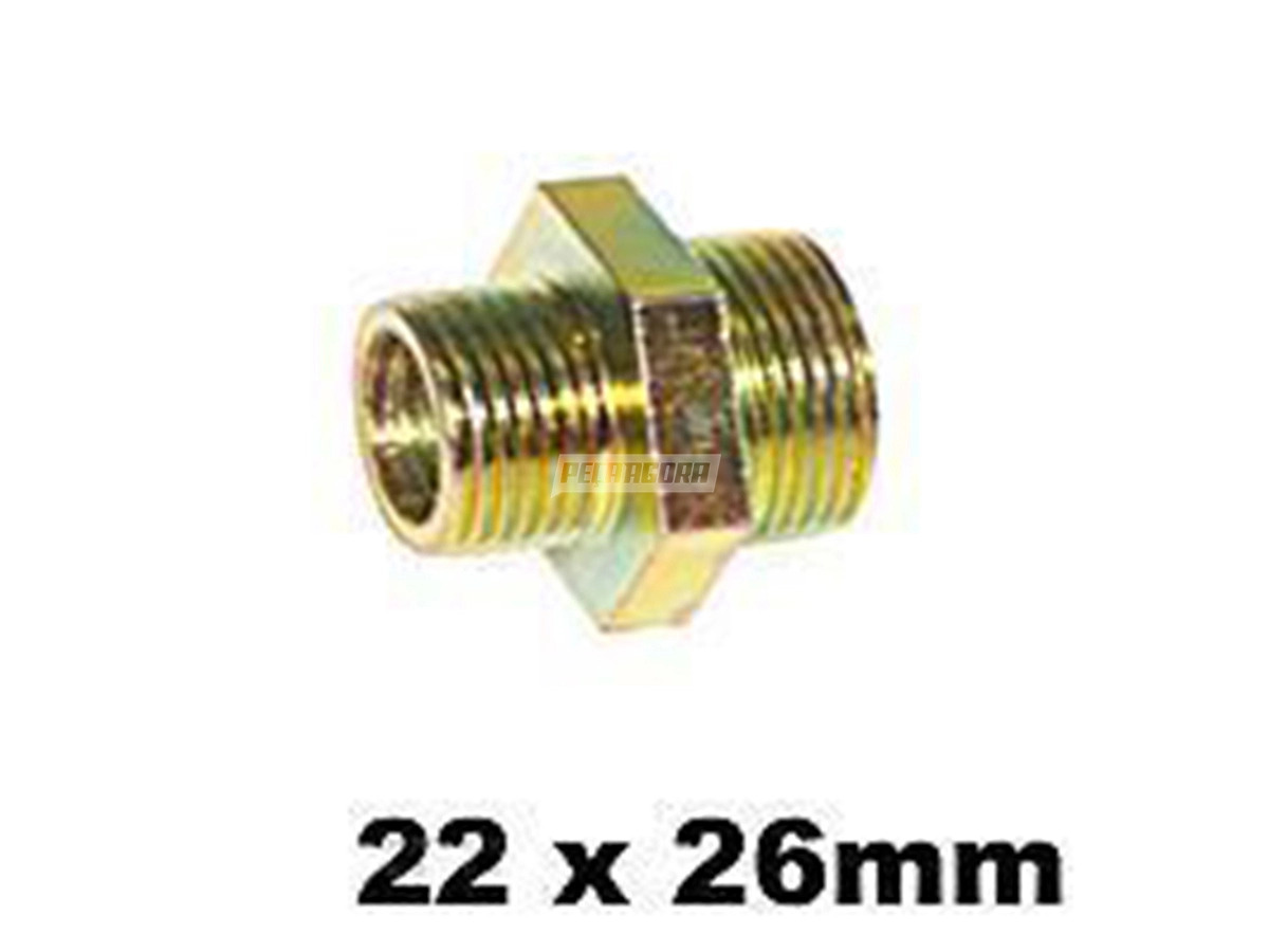 NIPLE CONEXAO ENCANAMENTO COMPRESSOR AR 22X26MM MB TODOS (074313016202)