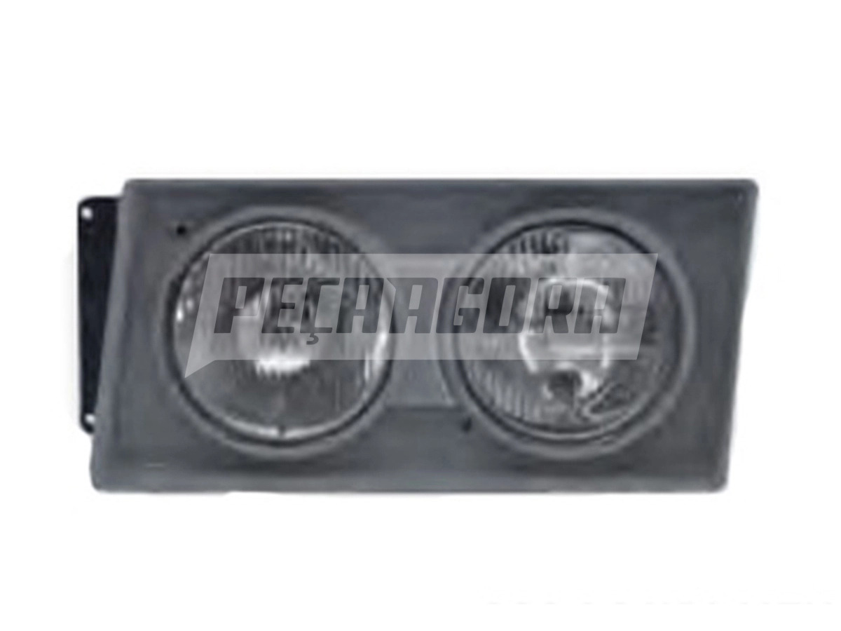 FAROL LE ESQUERDO DUPLO H1 MOLDURA PRATA VW S2000 13190 15190 26220 17310 26310 