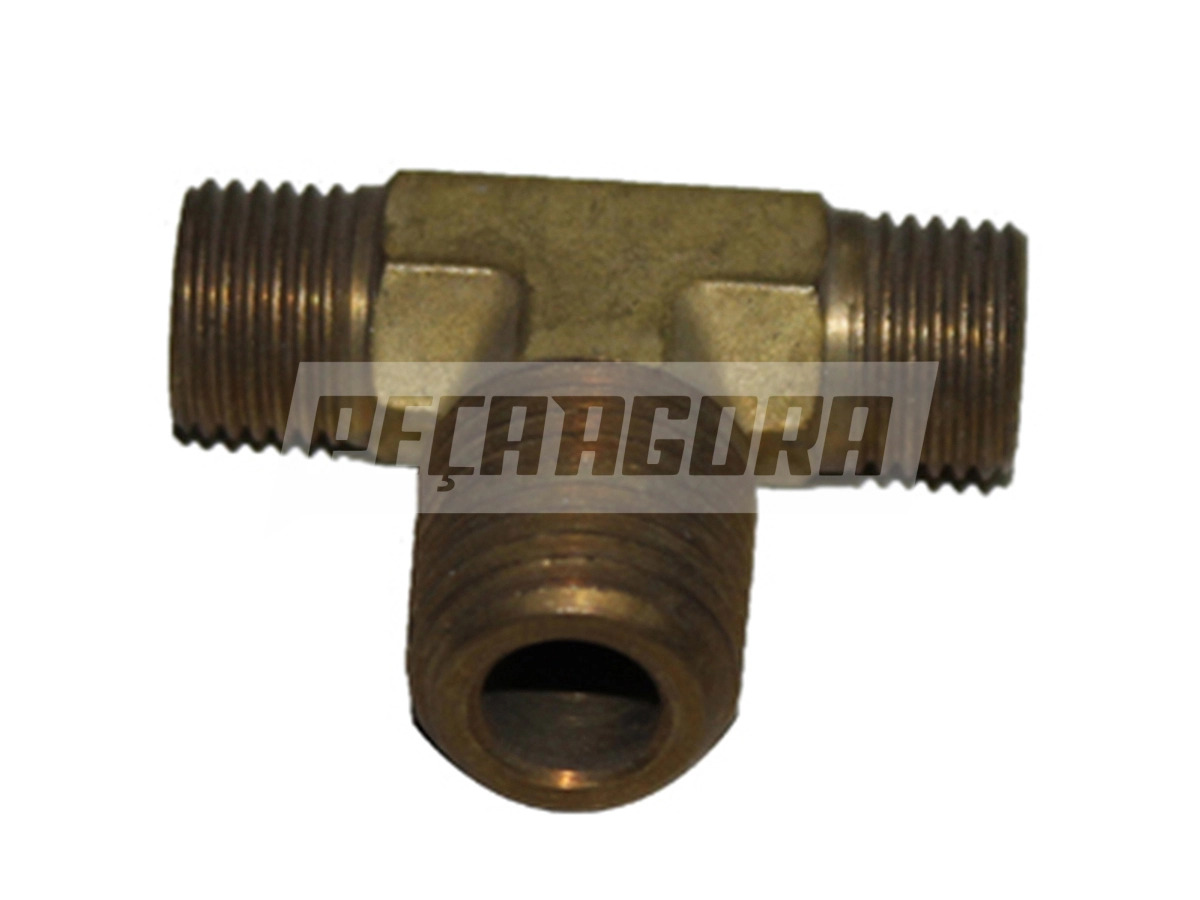 CONEXAO TEE CENTRAL 1/4 NPT X 1/4 TUBO . (0409)