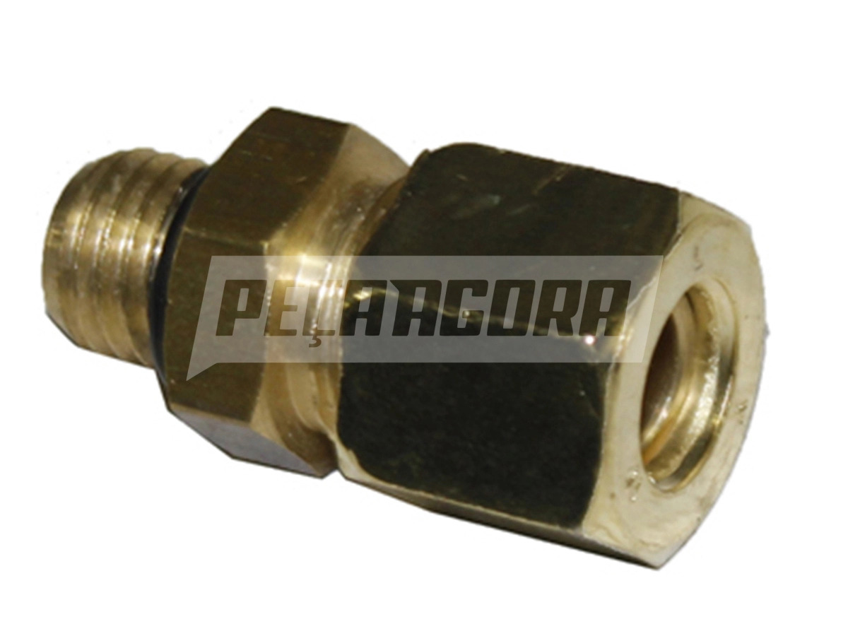 CONECTOR M12X1,5 X 10MM TUBO COM PORCA E ANILHA DIVERSOS (1221)