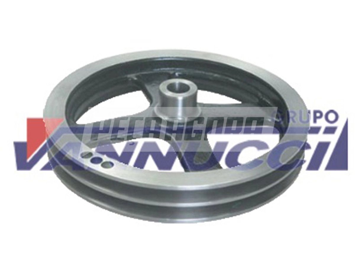 POLIA EIXO HELICE VENTILADOR MOTOR 2 PISTAS DIAMETRO 239MM MB ONIBUS O371RS O371