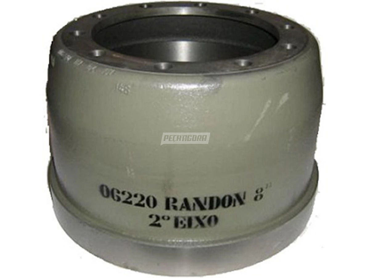 TAMBOR FREIO 10 FUROS FACCHINI RODA DISCO FURACAO 22MM LONA 8 POLEGADAS ENCAIXE 