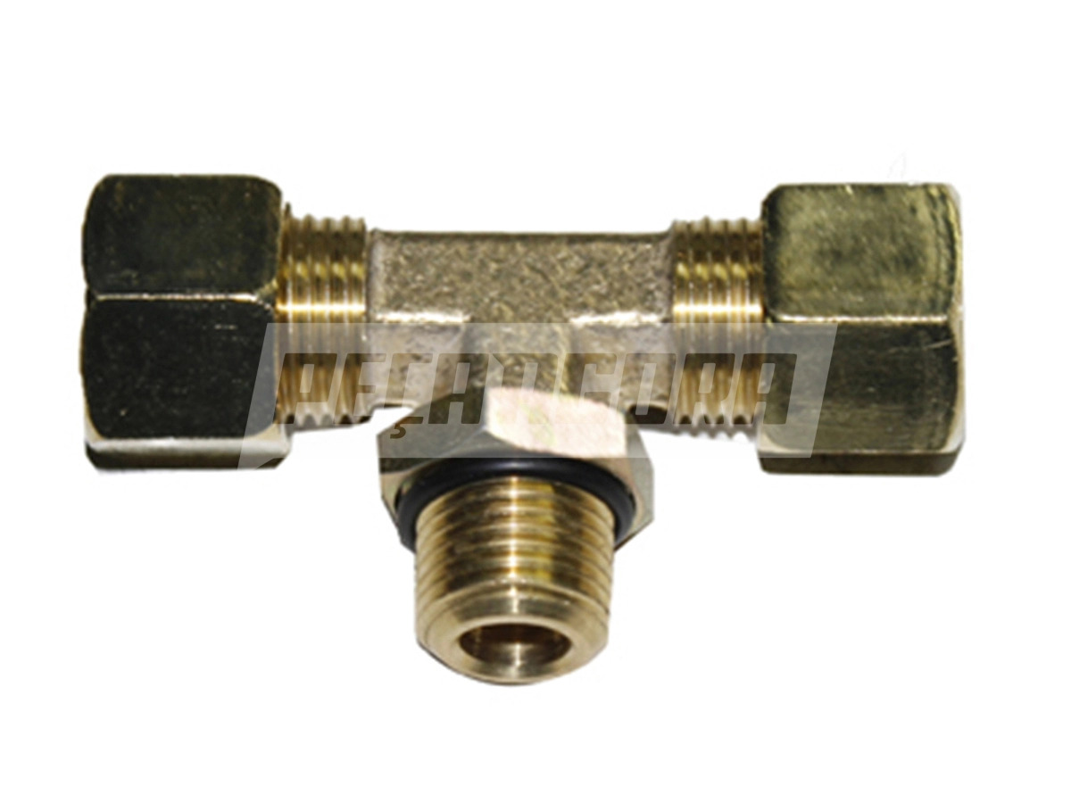 CONEXAO TEE CENTRAL M16X1,5 X 12MM TUBO PORCA E ANILHA . (1360)