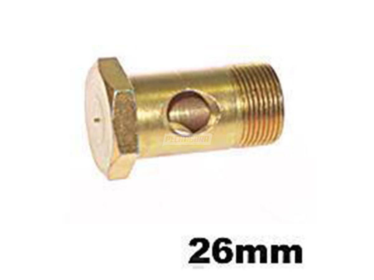 PARAFUSO M26X1,5X45 3 FUROS OCO BANJO CANO COMPRESSOR MOTOR MB OM366 (9150360221