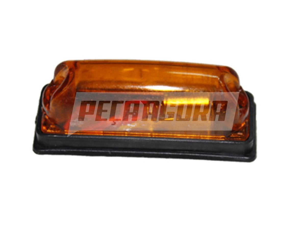 LANTERNA LUZ LATERAL AMARELA LARANJA FURGAO BAÚ BORDAS ARREDONDADAS LAMPADA TOR